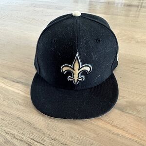 New Era NFL New Orleans Saints black fitted cap 6 3/4